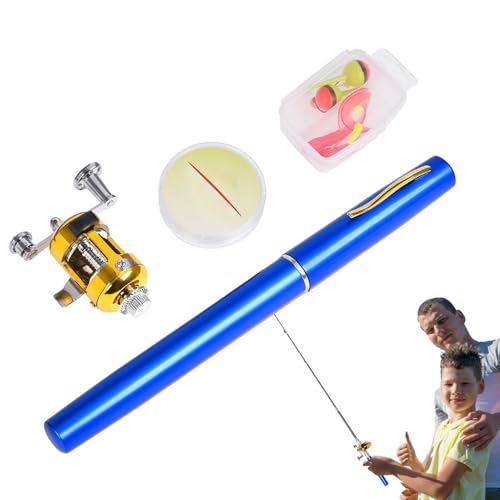 Pocket Pen Fishing Rod | Pen Rod and Reel Combo Pocket Fishing Rod | Pen Fishing Rods, Pocket Fishing Pen, Small Fishing Pole for Hikers, Friends, Family, Birthdays, Use for Outdoor Adventures von Wrohto