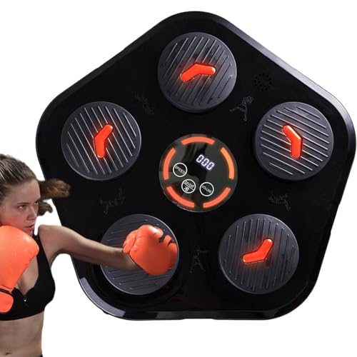 Smart Music Boxing Machine, Wall-Mounted Workout Equipment for Punching, Wireless Punching Training for Adults and Kids, Includes Boxing Gloves, Enhances Fun and Fitness, Home Exercise Machine von Wrohto