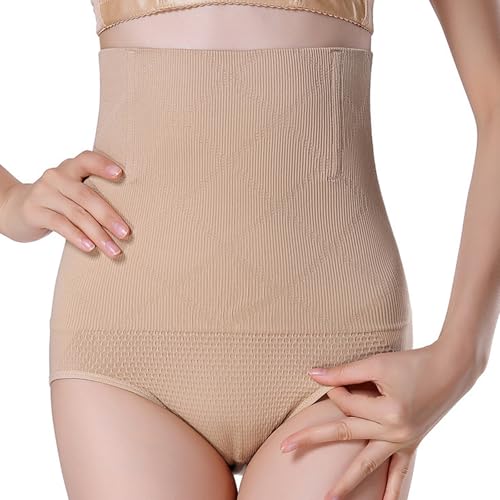 Entsprechende Bauchkontrolle, Entsprechende Shapewear, Bauchkontrolle-Shapewear-Höschen mit hoher Taille, Bauchkontrolle-Unterwäsche-Tanga, Shapewear-Bauchkontrolle (Beige,3XL(80-100KG)) von Wryhaul