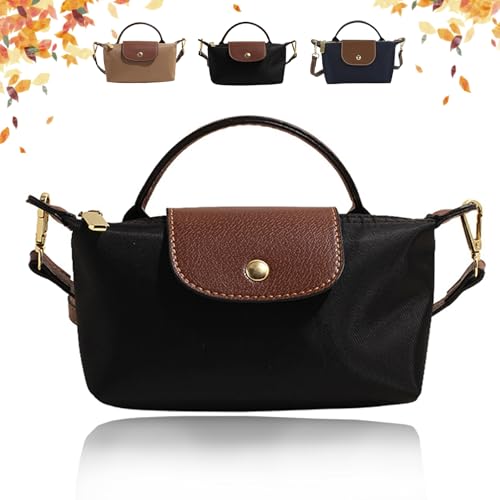 Stellaya Modische Colorblock-Mini-Umhängetasche für Damen, einfarbige quadratische Geldbörse mit verstellbarem Riemen, Handtaschen-Geldbörsen, Mini-Umhängetasche (Schwarz,Einheitsgröße) von Wryhaul