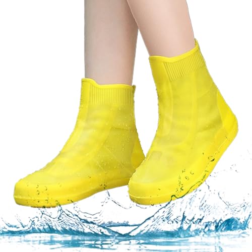 rutschfeste wasserdichte Schuhüberzüge von Affectionk, wasserdichte Schuhüberzüge von Affectionk, wasserdichte Schuhüberzüge von Affectionk, wasserdichte Schuhüberzüge aus Silikon (Gelb,XXL) von Wryhaul