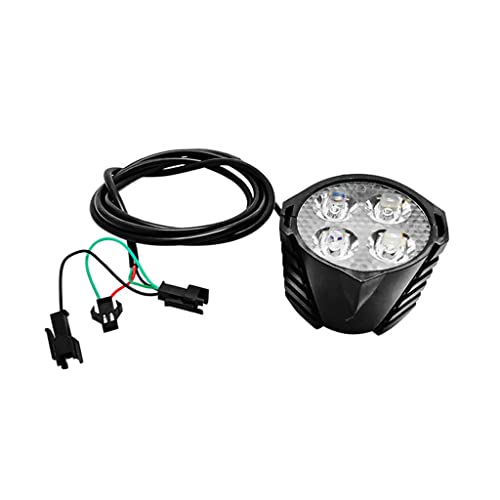 Wsdsgz Elektrischer Fahrradscheinwerfer E Bike Scheinwerfer Wasserdicht 12 W Fahrrad LED Licht Für Vorderes Halbfahrlicht Mit Hupe von Wsdsgz