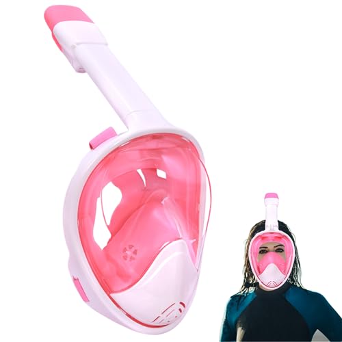 Wsobue Tauchmaske,Vollmaske Schnorchelmaske Anti-Fog Anti-Leck,180° Sichtfeld Maske Taucherbrilie für Erwachsene und Jugend von Wsobue