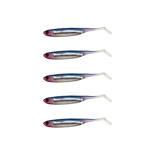 5 STK Gummifische Dropshot Minnow Kunstköder Drop Shot Angel Köder Barsch Zander (5 cm - Farbe 05) von Wurmbaden