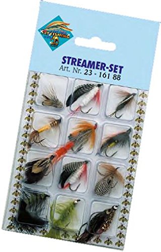 Streamer Angelset 12 Forellenstreamer Forellen Fliegen Angel Set Raubfisch Köder Hechtstreamer Forellenköder Kunstköder von Wurmbaden