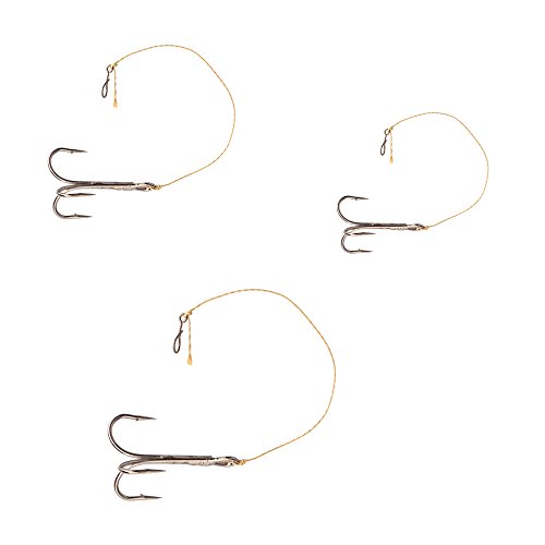 3 Stinger Haken mit Drilling Kevlar Vorfach Angel Set Angsthaken Raubfisch Vorfächer 3 Stinger Haken mit Drilling Kevlar Vorfach Angel Set Angsthaken Raubfisch Vorfächer von Wurmbaden