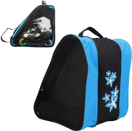 Wusdayer 3-lagige Schlittschuh-Tasche, leicht zu tragen, Nylon-Rollschuh-Tasche für Kinder und Erwachsene, Rollschuh-Zubehör von Wusdayer