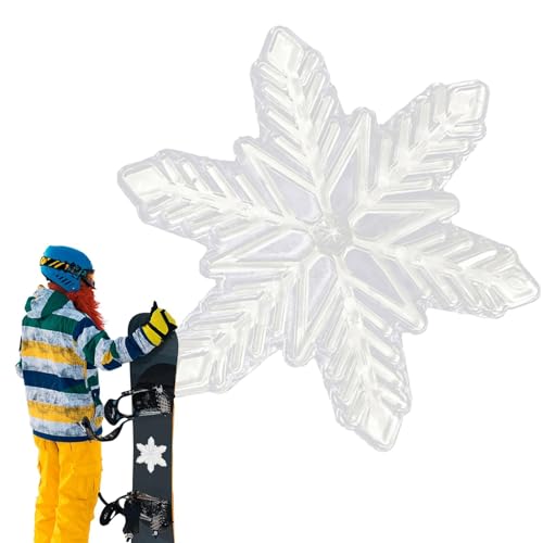 Wuyooprt Snowflake Snowboard-Stomp-Pads, rutschfeste Stomp-Pad-Matte - 3D-Aufkleber, transparente Stomp-Matte,rutschfeste Snowboard-Stomp-Pads, tragbare Outdoor-Ausrüstung von Wuyooprt