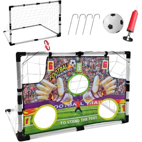 WwuHua Fussballtore für Garten, 2-in-1 Fussballtor, Fußball Geschenke für Jungs und Mädchen, Tragbarer Fussball Tor, Fussballtor Kinder Outdoor mit 4 Erdanker für Training und Freizeit WwuHua Fussballtore für Garten, 2-in-1 Fussballtor, Fußball Geschenke für Jungs und Mädchen, Tragbarer Fussball Tor, Fussballtor Kinder Outdoor mit 4 Erdanker für Training und Freizeit von WwuHua