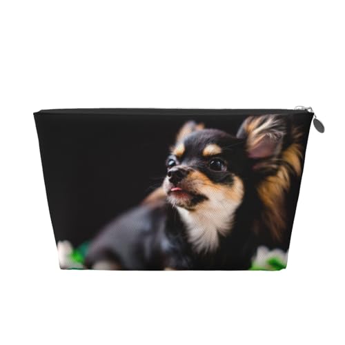 Chihuahua Hund süß, Kulturbeutel, Make-up-Tasche, Kosmetiktasche, tragbare Reise-Kulturtasche von Wykjtwo