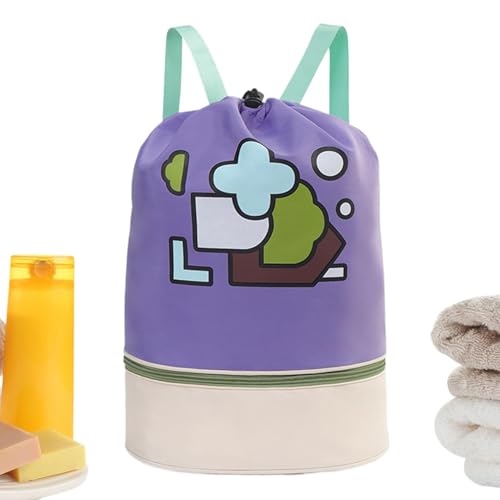 Wyttuubv Badetasche für Kinder,Schwimmtaschen für Kinder | Wasserdichter Baderucksack aus Oxford-Stoff mit Cartoon-Motiv | Sporttasche mit großem Fassungsvermögen, Kordelzug, Pooltasche für, Mädchen, von Wyttuubv