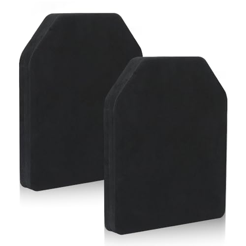 Wzhtuzi Airsoft Schutzpads, 2 Stück Taktische Weste Innenplatten, Schutzpolster, chaumstoff Rucksackeinsatz mit Schaum Dummy Platten Set für optimale Schockabsorption beim Wargame (Schwarz) von Wzhtuzi