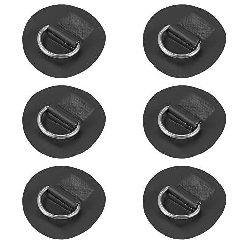 X AUTOHAUX 6 Stück 6cm D Ring Patch Pads PVC Edelstahl für Surfbrett Schwarz X AUTOHAUX 6 Stück 6cm D Ring Patch Pads PVC Edelstahl für Surfbrett Schwarz von X AUTOHAUX