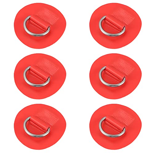 X AUTOHAUX 6 Stück 6cm D Ring Patch Pads PVC Edelstahl für Surfbrett rot X AUTOHAUX 6 Stück 6cm D Ring Patch Pads PVC Edelstahl für Surfbrett rot von X AUTOHAUX