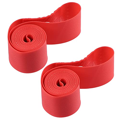 X AUTOHAUX Bike Rad Felgenband Felgenkleber Innen Rohr Band PVC Paar rot 16 Zoll von X AUTOHAUX