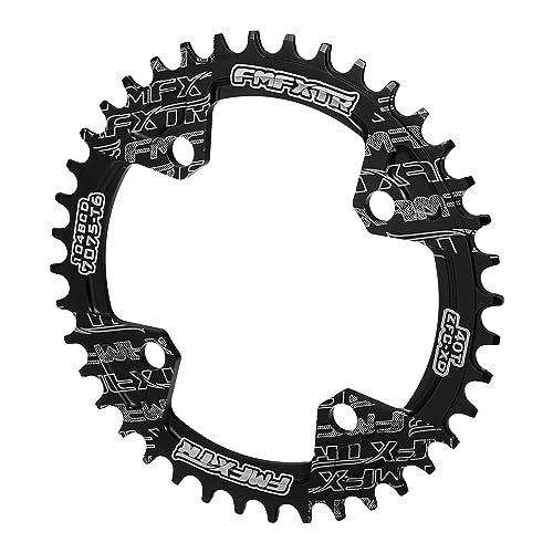 X AUTOHAUX Kettenradabdeckung Kettenblatt Schützen 40 Zähne mit 4 Löcher Aluminiumlegierung Fahrrad-Kettenblatt Kurbelgarnitur Zahnplatte Schwarz von X AUTOHAUX