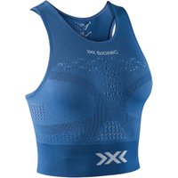 X-BIONIC Energizer 4.0 Fitness Crop Top Damen A019 - jeans blue/pearl beige L von X-BIONIC