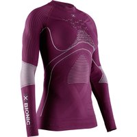 X-BIONIC Energy Accumulator 4.0 langarm Funktionsshirt Damen plum/pearl grey L von X-BIONIC