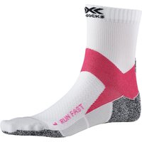 X-SOCKS Run Fast Laufsocken arctic white/flamingo pink 39-41 von X-BIONIC