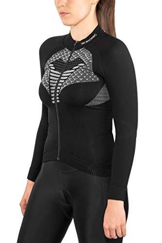 X-Bionic Damen Biking Lady Twyce OW LG_SL. T-Shirt, schwarz (Black / White), L von X-Bionic