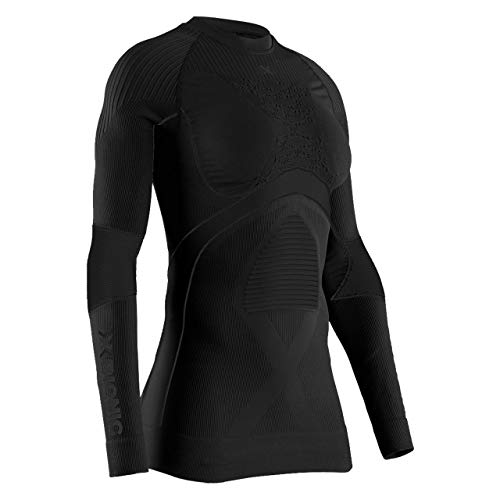 X-Bionic Damen Energy Accumulator 4.0 Round Neck Long Sleeves Basisschicht Funktionshemd, Schwarz, XL von X-Bionic