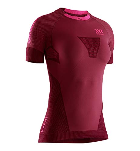 X-Bionic Short Sleeve Women Invent Run Speed Shirt, namid red/Neon flamigo, M von X-Bionic