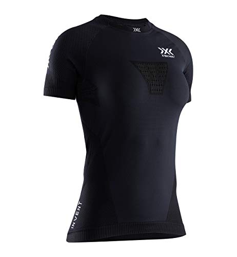 X-Bionic Short Sleeve Women Invent Run Speed Shirt T, Opal Black/Arctic White, S von X-Bionic