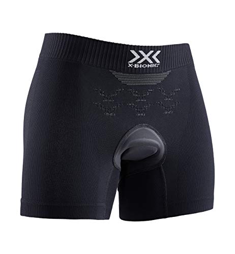 X-Bionic Damen Energizer 4.0 Light Boxer Shorts Padded Women, opal black/arctic white, XL von X-Bionic