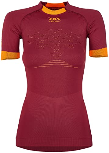 X-Bionic Damen The Trick 4.0 Run, Short Sleeve Shirt, namid red/kurkuma orange, XS von X-Bionic