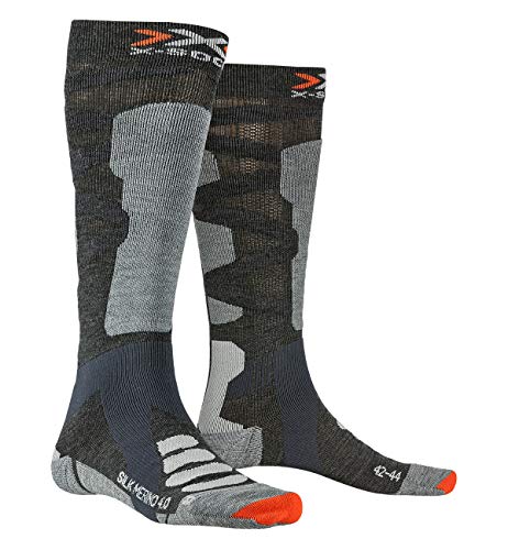 X-Socks X-Bionic X-Socks Unisex Ski Silk Merino 4.0 Socks, G038 Anthracite Melange/Grey Melange, 39-41 von X-Socks