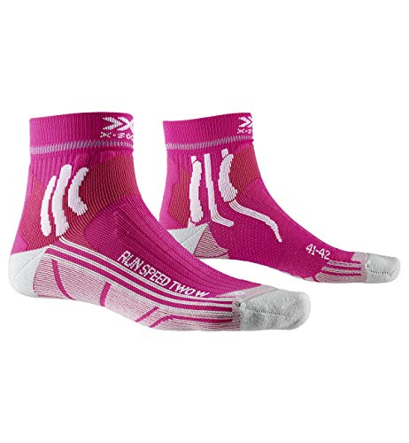 X-Socks Damen Run Speed Two Socks, Flamingo Pink/Pearl Grey, 35-36 EU von X-Bionic