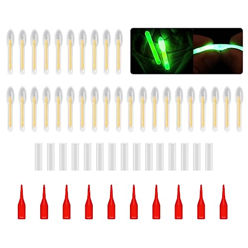 X-Institute 50 Stück Helle Lichtstäbe Angelrutenspitze Hellgrün Fluoreszierende Leuchtstäbe Für Nachtangeln Langlebig von X-Institute