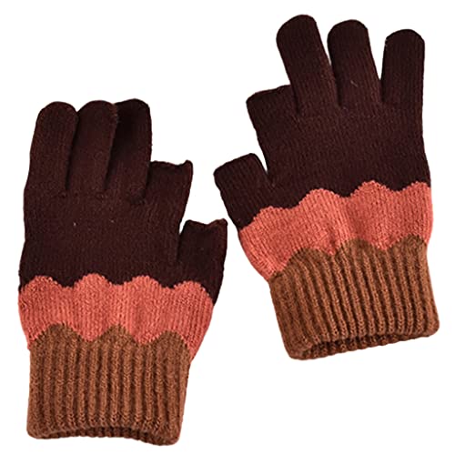 X-Institute Fingerlose Winterhandschuhe Warmes Weiches Futter Freiliegende Finger Handschuhe Für Damen Herren Erwachsene von X-Institute