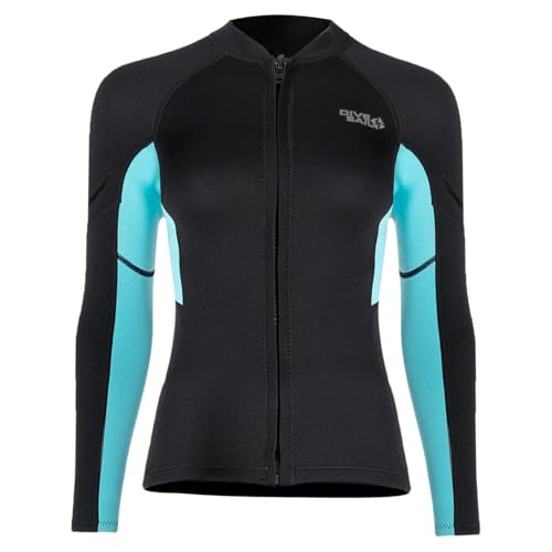 Damen Neoprenanzug Top 1.5mm Neoprenanzüge Jacke Thermal Langarm Tauchanzug für Frauen Surfen Schwimmen Schnorcheln Tauchen XL Größe von X-MANTA