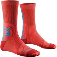 X-SOCKS Bike Perform Crew Fahrradsocken O010 - sunset/twyce blue 45-47 von X-SOCKS