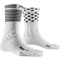 X-SOCKS Bike Race 4.0 Fahrradsocken W011 - arctic white/dot/stripe 45-47 von X-SOCKS