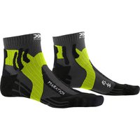 X-SOCKS Marathon Laufsocken charcoal/phyton yellow/black 45-47 von X-SOCKS