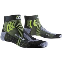 X-SOCKS Marathon Retina Socken black melange/effektor green 42-44 von X-SOCKS