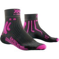 X-SOCKS Run Speed Two 4.0 Laufsocken Damen G815 - dolomite grey/neon flamingo 37-38 von X-SOCKS