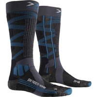 X-SOCKS Ski Rider Silver Skisocken 4.0 Damen dark grey melange/water green 41-42 von X-SOCKS