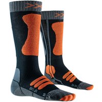 X-SOCKS Skisocken Junior 4.0 G047 - anthracite melange/x-orange 35-38 von X-SOCKS