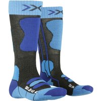 X-SOCKS Skisocken Junior 4.0 anthracite melange/electric blue 35-38 von X-SOCKS