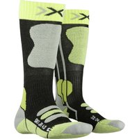 X-SOCKS Skisocken Junior 4.0 anthracite melange/green lime 24-26 von X-SOCKS