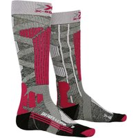 X-SOCKS Skisocken Rider 4.0 Damen stone grey melange/pink 39-40 von X-SOCKS