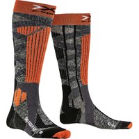 X-SOCKS Skisocken Rider 4.0 Herren stone grey melange/x-orange 42-44 von X-SOCKS