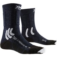 X-SOCKS Trek X Merino Trekkingsocken Damen midnight blue/arctic white 37-38 von X-SOCKS