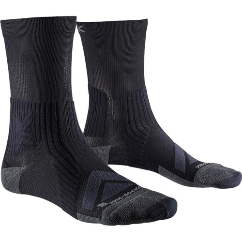 X-Socks Bike Expert Crew Fahrradsocke Schwarz Unisex Grösse 45-47 von X-Socks