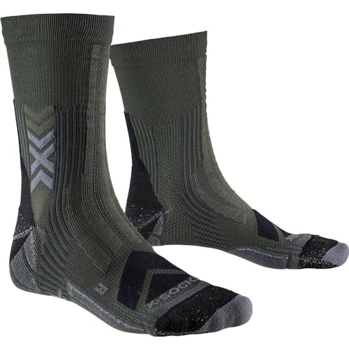 X-Socks® HIKE EXPERT SILVER CREW, Dark Sage/Black, 45-47 von X-Bionic