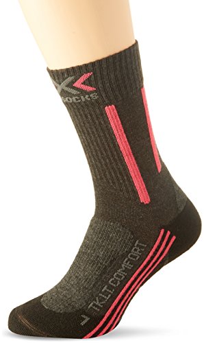 X-Socks Damen Socken TREKKING LIGHT und COMFORT LADY, Anthracite Melange/Fuchsia, 35/36, X020290 von X-Socks
