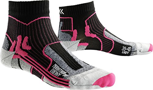 X-Socks Damen Strumpf MARATHON ENERGY LADY, Black/Fuchsia, 41/42, X100095 von X-Bionic
